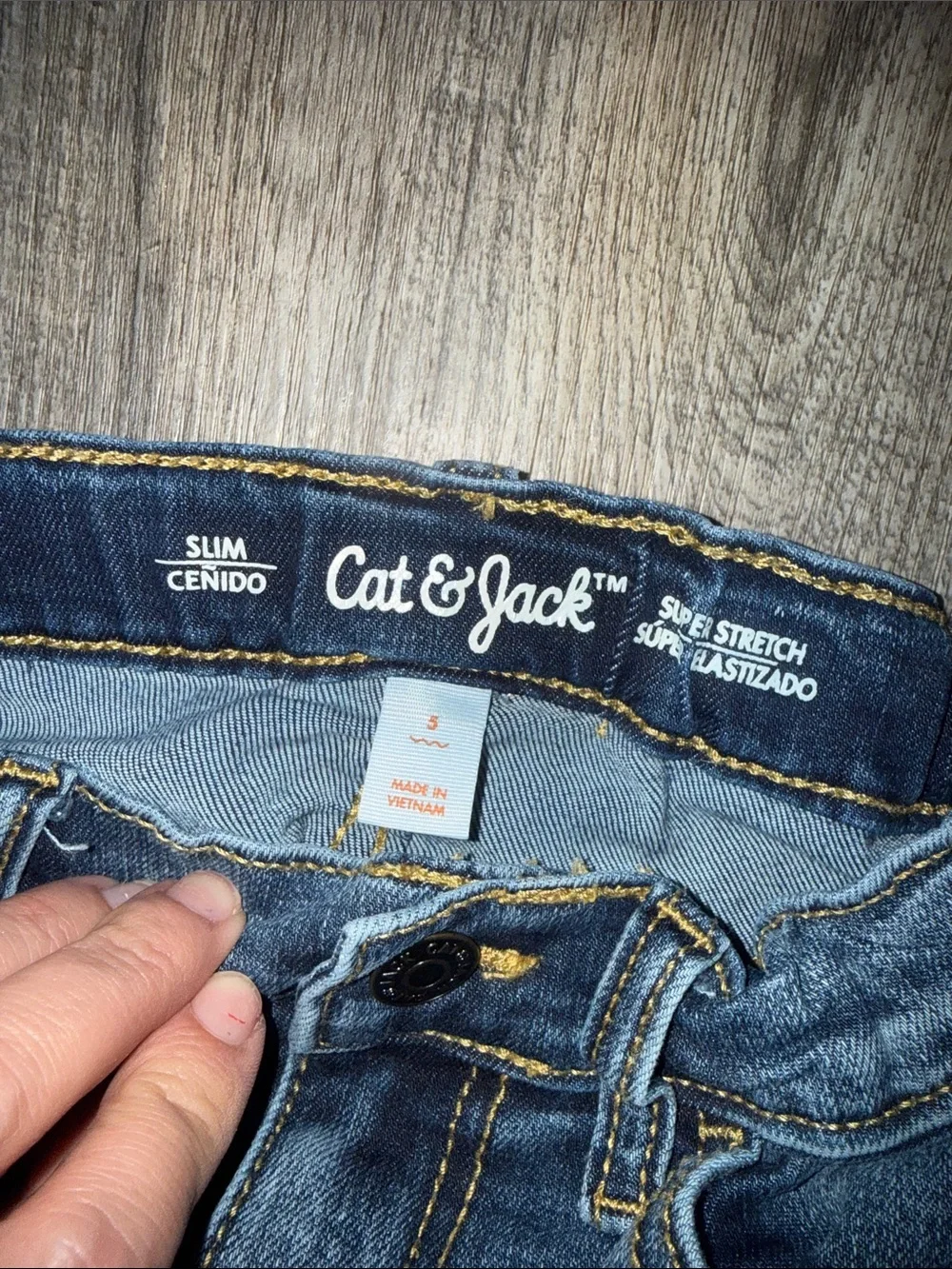 BUNDLE of 3– Cat & Jack Boys Denim Jeans Set - Dark Blue, Light Blue & Gray